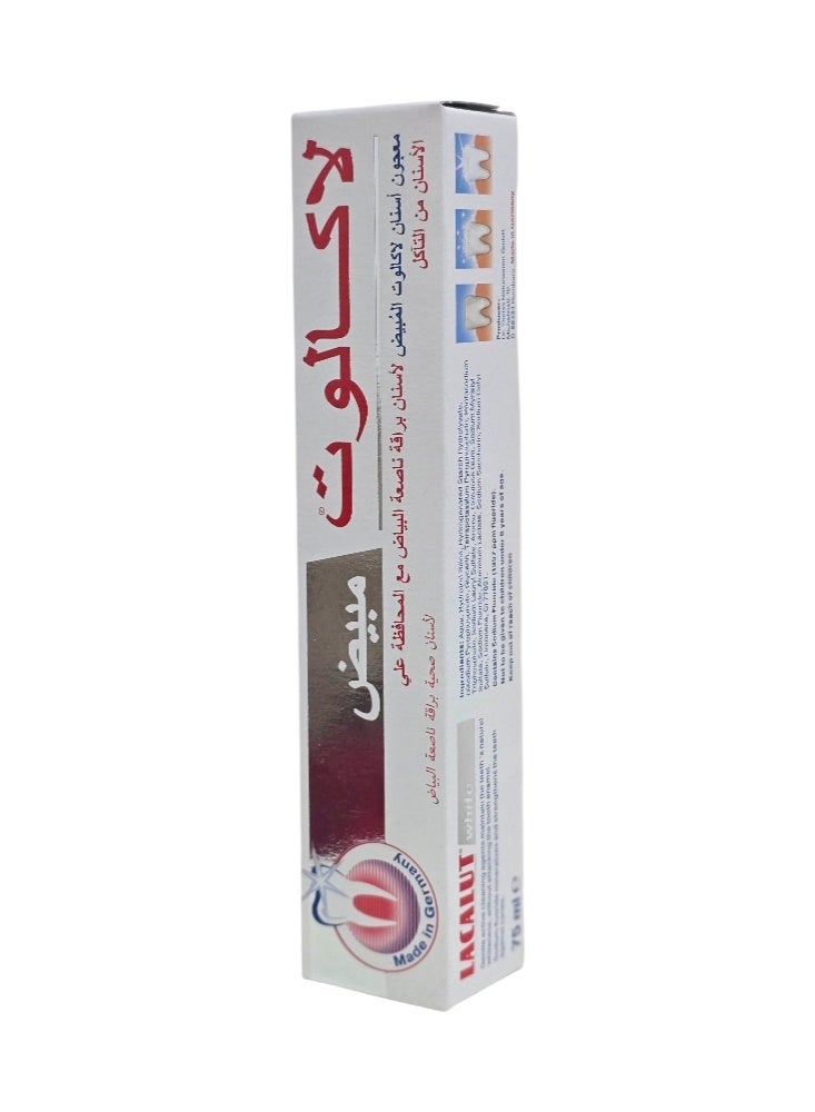 LACALUT Natural Whitening Toothpaste White 75mm - Image 4